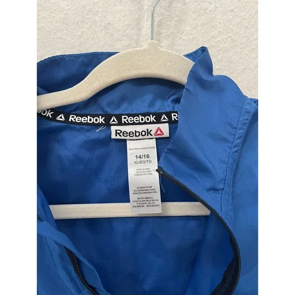 Reebok Zip Jacket wind rain XL 14 16 ski snowboard front pocket youth - Picture 3 of 10